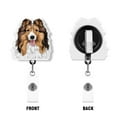 thumbnail image 2 of WIRESTER Acrylic Reel ID Holder Belt Clip Badge Retractable with Alligator Clip for Office Worker, Medical Staffs, Nurse, Doctor, Teacher, Student - Sable Sheltie Shetland Sheep Dog, 2 of 5