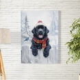 thumbnail image 2 of Playful Newfoundland Welcomes Winter Snowy Day with Cardinal Bird Vertical Matte Canvas Poster Newfie Dog Lover Gifts Wall Art Home Decor - 2017, 2 of 5