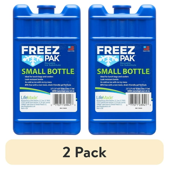 (2 pack) Freez Pak Small Ice Pack Reusable Ice Substitute, Blue