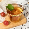 thumbnail image 3 of Cateissary Vasos desechables con borde dorado de 100 piezas para un toque de elegancia en cualquier evento, vaso transparente para bebidas Mostrada borde plateado, 3 of 6