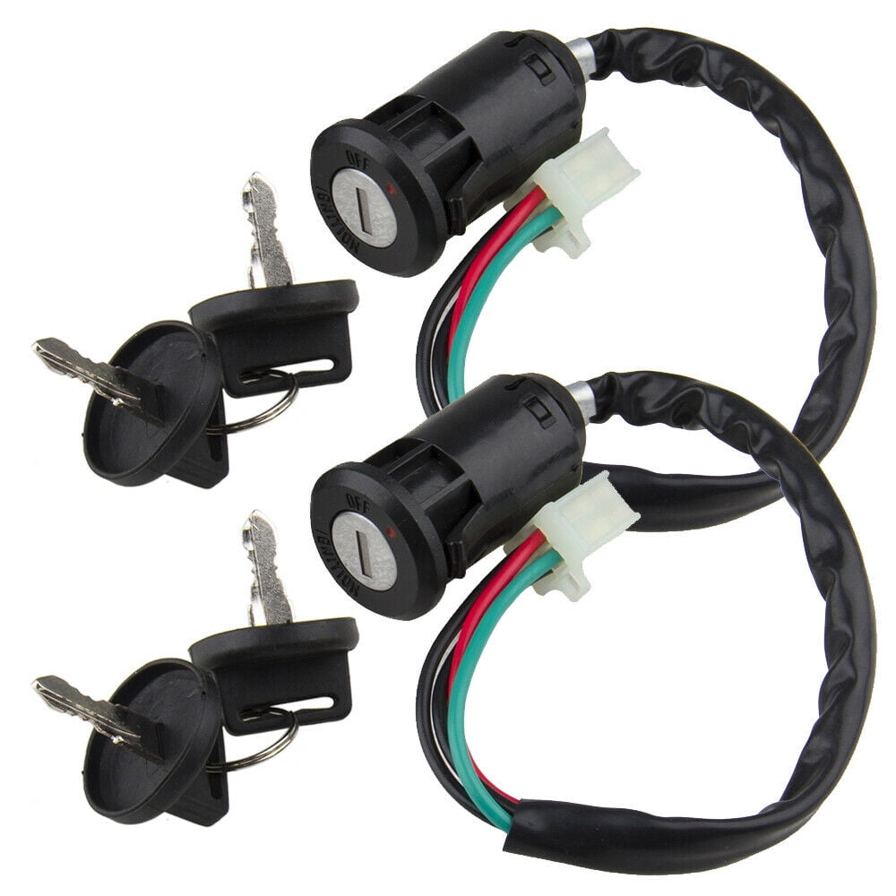 Ignition Switch With 2 Keys 4 Wires Coils Plug 50-250cc TaoTao Sunl Scooter ATV 