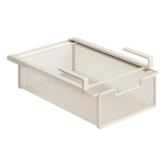 Fancyes Under Shelf Basket Drawer for Closet Wardrobe Storage Basket Metal Organizer