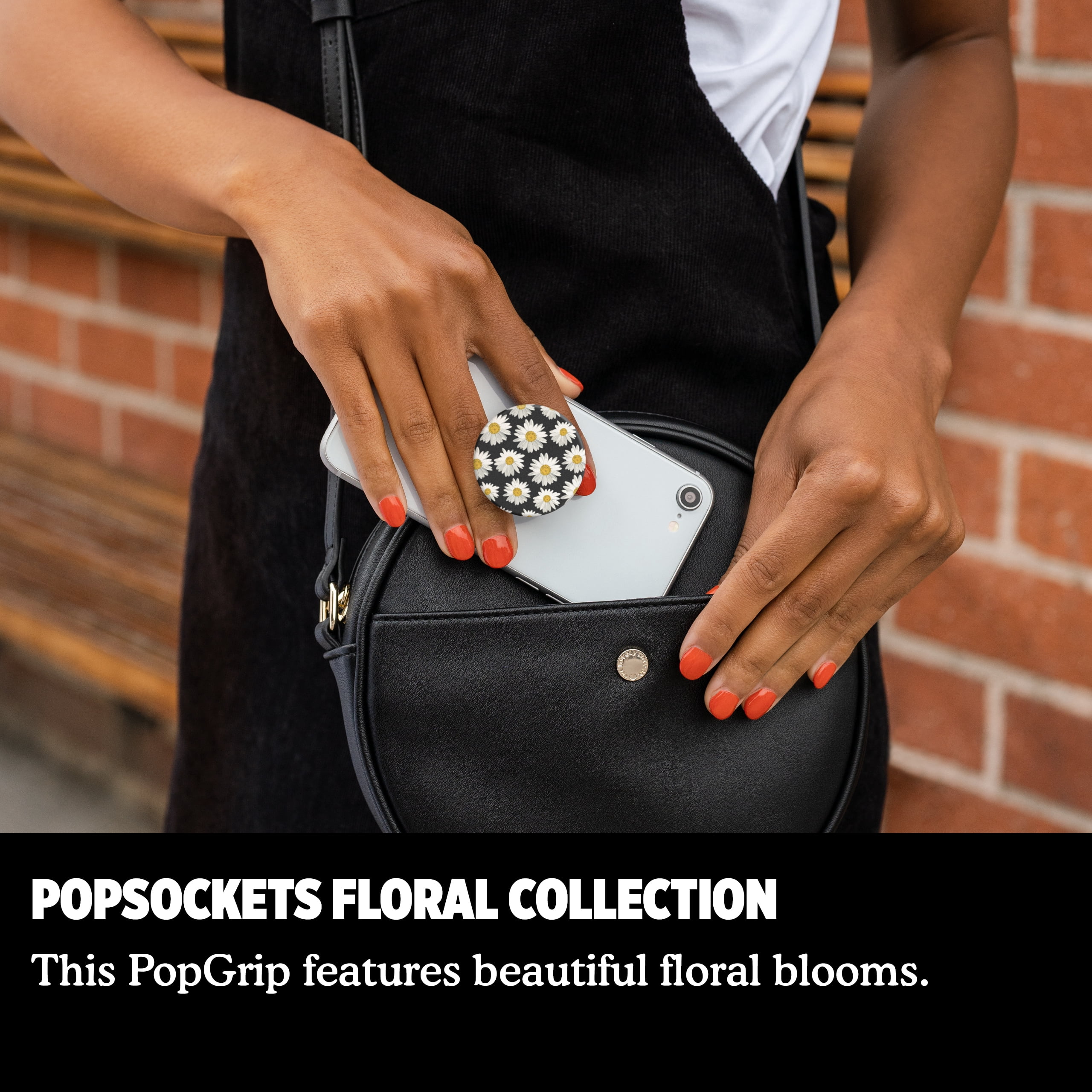 PopSockets Grip with Swappable Top for Cell Phones, PopGrip Daisies