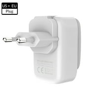 TOPK 4 Port 4.4A (maximum) 22W USB Charger Adapter EU LED Light Auto ID Portable Phone Travel Charger (for IPhone Samsung)
