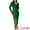 Dark Green, variant on DARING DIVA Long Sleeve V Neck Slit Hem Maxi Cocktail Dress S Wine Red