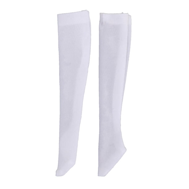 Calcetines deportivos a escala 1/6, calcetines casuales elegantes para cosplay, calcetines casuales para vestir, para 12 Blanco alto