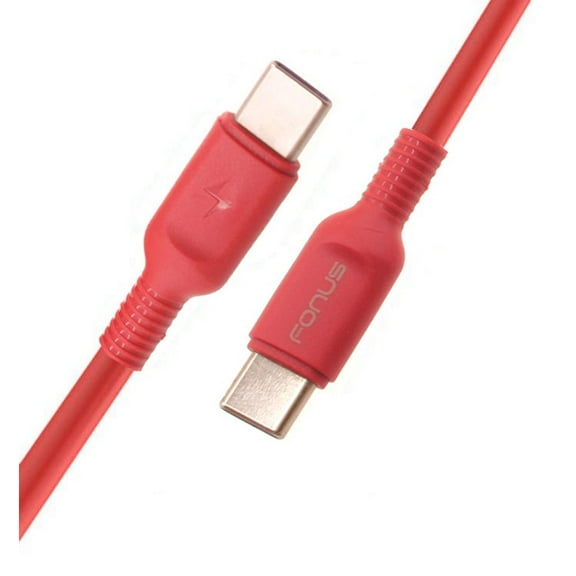 Red 6ft Long Cable for Samsung Galaxy Z Fold 2 - USB-C to Type-C PD Fast Charger Cord Power Wire Sync for Galaxy Z Fold 2