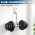 thumbnail image 4 of Wall Hooks for Coat and Towel: 13LB Strong Adhesive Door Hanger Stick on, Silver 4 Pack, 4 of 8