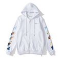 thumbnail image 3 of [Stock Listo] O-F Cremallera Cárdigan Sudadera Con Capucha De Manga Larga De La Moda Personalidad De Impresión De Algodón Puro Unisex, 3 of 3
