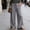 Gray, variant on Juslio High Waist Linen Pants Women Elastic Waist Wide Leg Summer Office Wear Pants