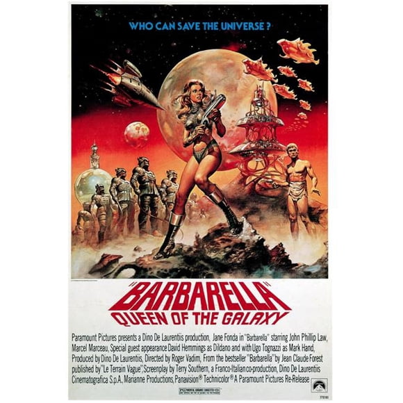 Everett Collection EVCMMDBARBEC007HLARGE Barbarella Aka Barbarella - Queen of The Galaxy Jane Fonda In 1977 Reissue Poster Art 1968 Movie Poster Masterprint, 24 x 36 - Large