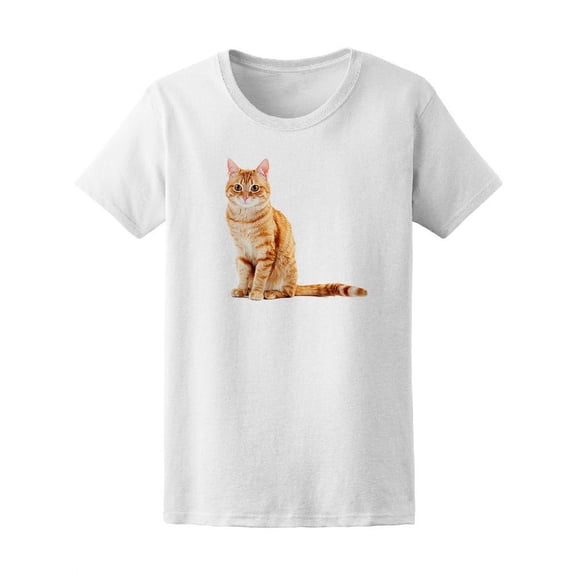 Red Cat Portrait Photograph T-Shirt Women -Image by Shutterstock, Female XX-Large