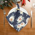 thumbnail image 6 of GZHJMY Soft Reusable Satin Table Decorative Napkins,20x20InX1 PCSArt Daisy,Family Dinner Wedding Banquet, Cocktail Party, Kitchen,Birthday Party, 6 of 7