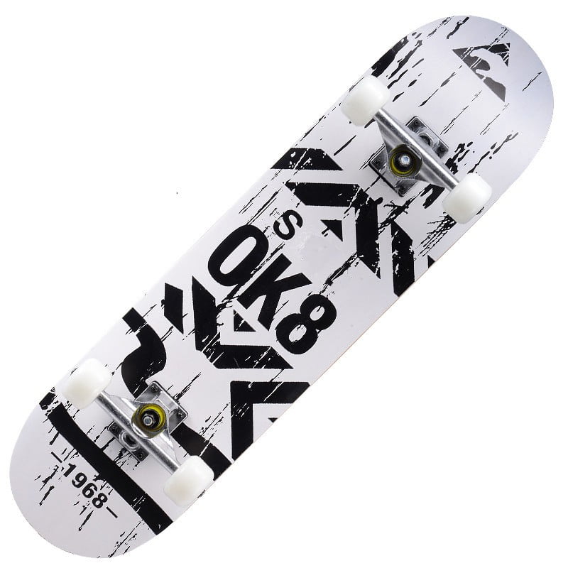 Ready To Ride New Details about   Fire Skull Skateboard Top Stained BLACK 31.5in Skateboards 