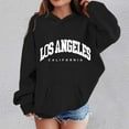 thumbnail image 2 of SGMVNU Girls Sweatshirt Hooded Oversized Trendy Long Sleeve Fashion Winter Cute Hoodies Sweater Preppy Teen Girl Fall Clothes Black Size 4-5 Years, 2 of 5