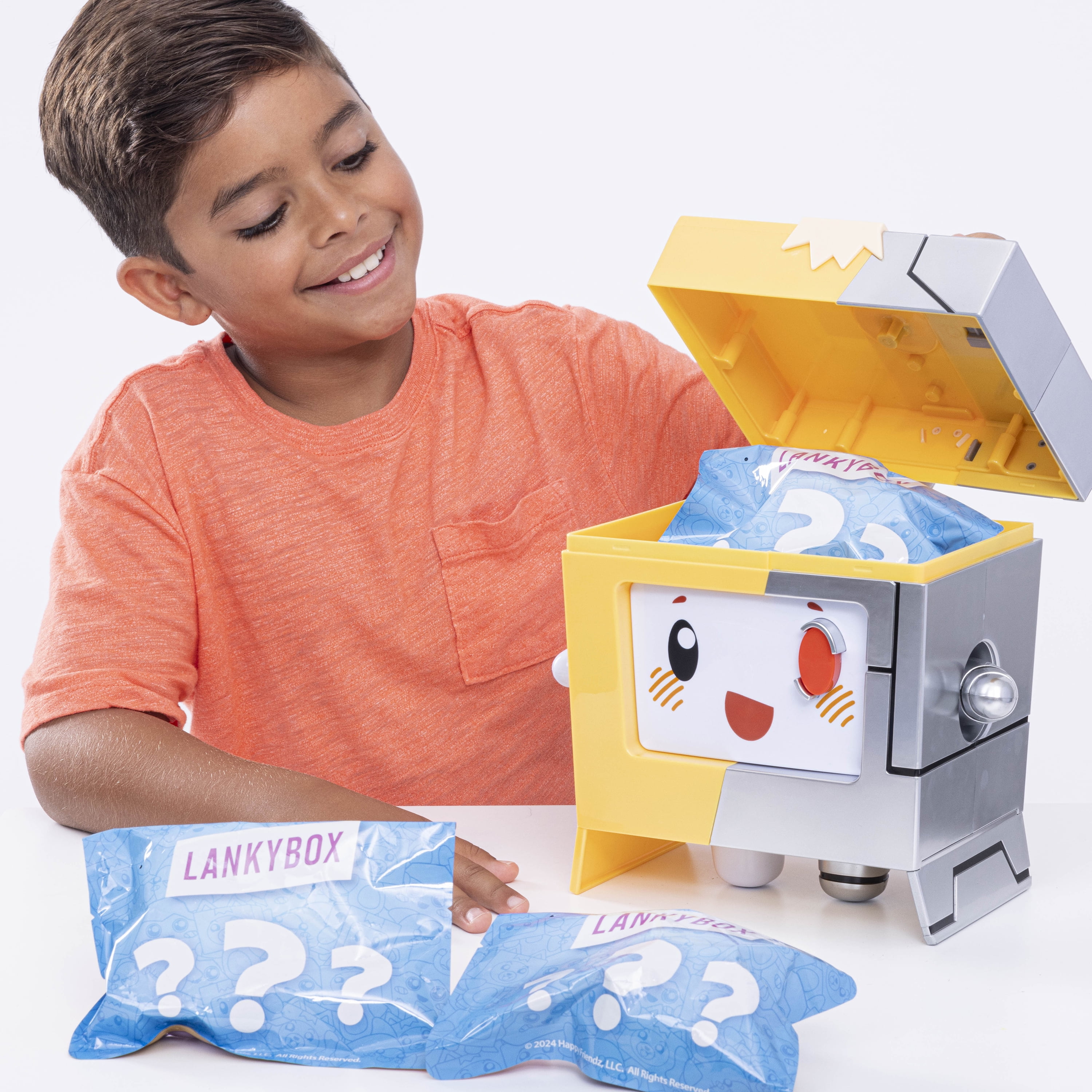 LankyBox Giant Cyborg Boxy Mystery Box – Brand New Boxy Mystery Box with 10 Exciting Toys to Discover Inside, Officially Licensed LankyBox Brand Merch, Ages 3+