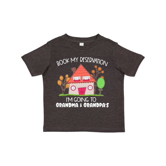 Inktastic Book My Reservation I'm Going to Grandma and Grandpa's Boys or Girls Toddler T-Shirt