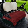 thumbnail image 2 of Golf Cart Seat Covers for 2 Seater,Animal Leather Pattern Microfiber Cart Seat Towel Blanket,Vintage Minimalist Animal Print Red Absorbent NonSlip Bench Seats Protector for Golf Course 51"x31", 2 of 9