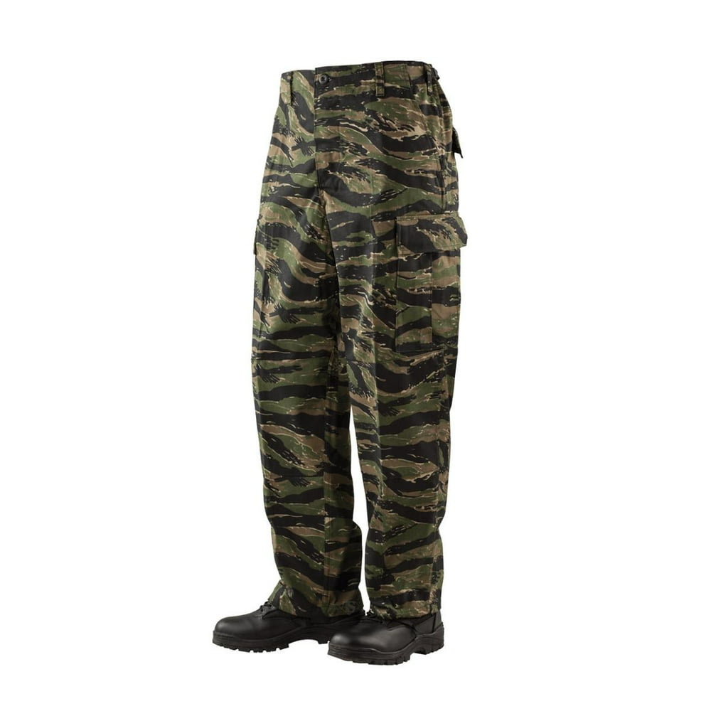 Tru-spec - BDU Trousers Tiger Stripe Green 100% Cotton Rip-Stop, XSmall Regular - Walmart.com