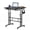 Black, variant on Edx Dual Desktop Height Adjustable Rolling Desk with Wheels, Treadmill Desk for Walking Pad, Mobile Computer Table with Cup Holder for Home Office Bedroom Living Room, Rustic Brown