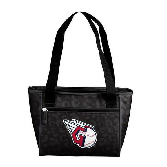 Logo Brands 509-83-L1 Cleveland Guardians Leopard Print 16 Can Cooler Tote