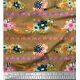 thumbnail image 1 of Soimoi Cotton Duck Fabric Leaves & Floral Artistic Print Sewing Fabric Yard 42 Inch Wide, 1 of 3