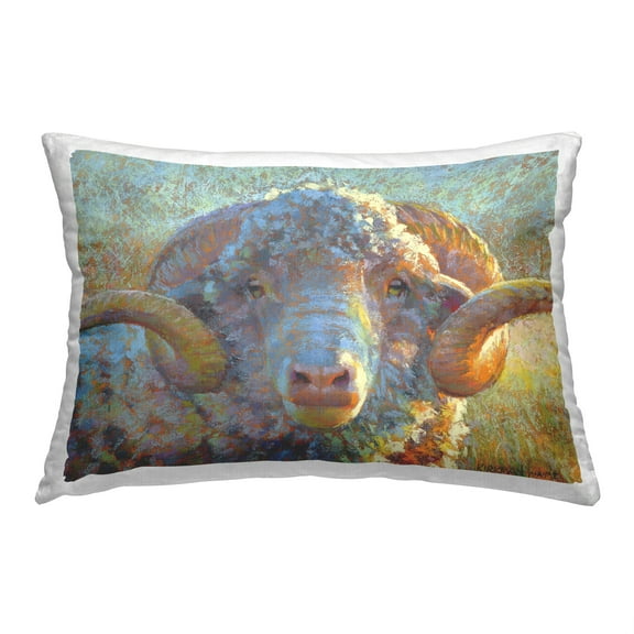 Stupell Industries Modern Sheep Portrait Decorative Printed Throw Pillow, 14 x 20