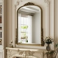 thumbnail image 2 of BEAUTYPEAK 32"x 24" Arched Vanity Mirror Decor Wall Mirror for Bathroom,Antique Bronze, 2 of 6