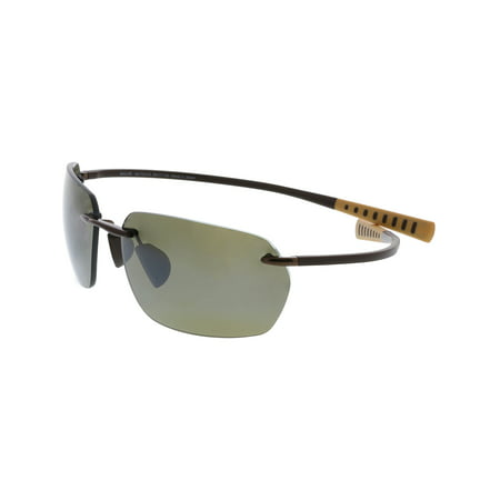 Maui Jim Men's Polarized Alaka'I H743-23 Brown Rimless Sunglasses