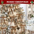 thumbnail image 3 of 24 Pcs Velvet Bows for Christmas Tree, Elegant Khaki Christmas Tree Bows, 5”x7” Pre-Tied Velvet Ornaments for Wreaths Garland Gifts Holiday Décor, Brown Ribbon Bows for Xmas(3/8”), 3 of 10