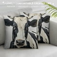 thumbnail image 3 of Soft Pillowcases King Black White Cow Decorative Bed Pillow Sham Rectangle Cushion Cover for Sofa Couch Zipper Closure, 3 of 5