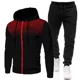 thumbnail image 3 of Chándal con estampado de moda para hombre, Sudadera con capucha y cremallera, pantalones de chándal, trajes de dos piezas, conjuntos deportivos informales para Fitness y trotar, 3 of 4