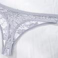 thumbnail image 4 of LIZUOJUN Under $2 Underwear Women Low Rise Invisible Lace Trim Thong With Bow Cutout Mesh No Show Hipster Cheeky Bikini Briefs S-XL, 4 of 6