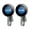 Blue Nasa, variant on NASA Official Meatball Logo Novelty Silver Plated Stud Earrings