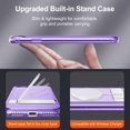 thumbnail image 3 of JETech Kickstand Case for iPhone SE 3/2 (2022/2020 Edition), iPhone 8/7, 4.7-Inch, Support Wireless Charging, Slim Shockproof Bumper Phone Cover, 3-Way Metal Stand (Purple), 3 of 7