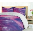 thumbnail image 5 of Ambesonne Landscape Duvet Cover Set, Cloudy Sunset, 2-Calking, Purple, 5 of 7