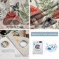 thumbnail image 2 of Fsddascl Mushrooms Blackout Curtains for Bedroom/Living Room, Thermal Insulated Kitchen Curtains, Butterfly Botanical Country Plants Beige Grommet Darkening Window Treatment Drapes 52"x72"x2, 2 of 6