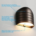 thumbnail image 4 of LEONLITE 12-Pack Low Voltage LED Deck Lights, Landscape Step Stair Railing Fence Light, 12-24V AC/DC, Die-cast Aluminum Accent Lighting, UL Listed Cord, 3000K Warm White, Bronze, 5 Years Warranty, 4 of 7