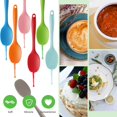 thumbnail image 3 of 7 Pieces Silicone Mixing Spoon Stirring Spoon Nonstick Heat Resistant Utensil Spoons One Piece Design Silicone Serving Baking Spoon for Kitchen, 8.3 Inch, 7 Colors, 3 of 7