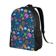 thumbnail image 2 of Fuzoiu Sea Fish Print Laptop Backpack,Work Business Backpacks, Large Capacity Nurse Bag College Bookbag for School, Waterproof Casual Daypack for Travel, 2 of 8