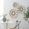 thumbnail image 2 of DecMode White Cotton Fabric Handmade Woven Plate Wall Decor (3 Count), 2 of 9