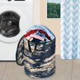 thumbnail image 5 of 50-liter Large Capacity Laundry Basket Sealed and Dustproof Easy Carry Handles Applicable to Laundry Room Bedroom Bathroom College Dorm Tie Dye Sky, 5 of 7