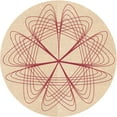 thumbnail image 1 of Ahgly Company Tapis Rond Lavable en Machine Intérieur Transitionnel Pêche Beige, 7 Pieds Rond, 1 of 7