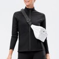 thumbnail image 2 of TFixol Chaqueta deportiva de forro polar para mujer, corte entallado, bolsillos laterales, soporte con cremallera, 2 of 8