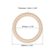 thumbnail image 2 of Paquete de 5 Anillos de Madera Natural de 90mm (3.5"), Círculos de Madera sin Terminar de 10mm, 2 of 7