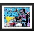 thumbnail image 2 of Stephen Chambers 18x15 Black Ornate Wood Framed With Double Matting Wall Art Titled - Love Robot, 2 of 6