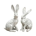 thumbnail image 3 of SunniMix 2 Pieces Desktop Ornaments Rabbit Statues Home Decor for Bookshelf Farmhouse, 3 of 8
