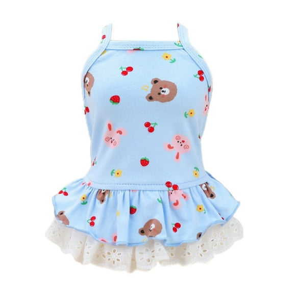 Dog Dress Comfortable Breathable Cupcake Skirt Pet Vest Puppy Sleeveless Clothes for Home Wear