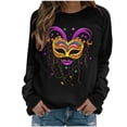 thumbnail image 3 of Zedker 2026 Mardi Gras Shirts for Women New Orleans Carnival Sweatshirt Long Sleeve Trendy Spring Holiday Crewneck Shirts, 3 of 7