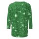 thumbnail image 4 of Tejiojio Women's Sequin Top Round Neck 3/4 Sleeves Sparkly Casual Party Blouse S-2XL, 4 of 5